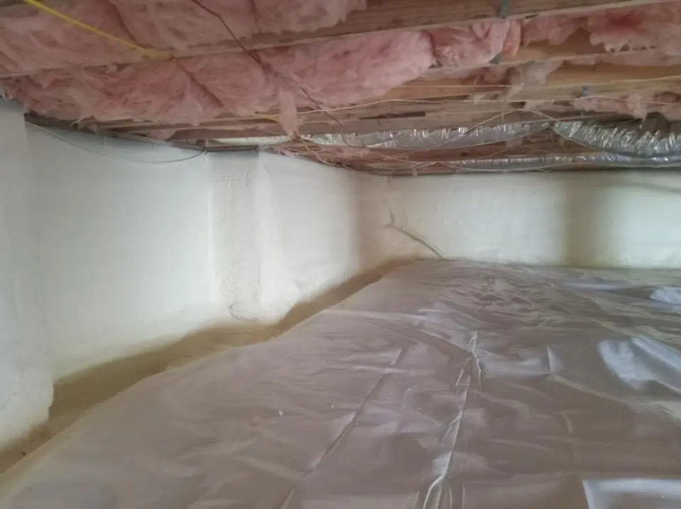 Crawl space encapsulation with closed-cell spray foam for Metal Roof Coating in Royal Palm Beach